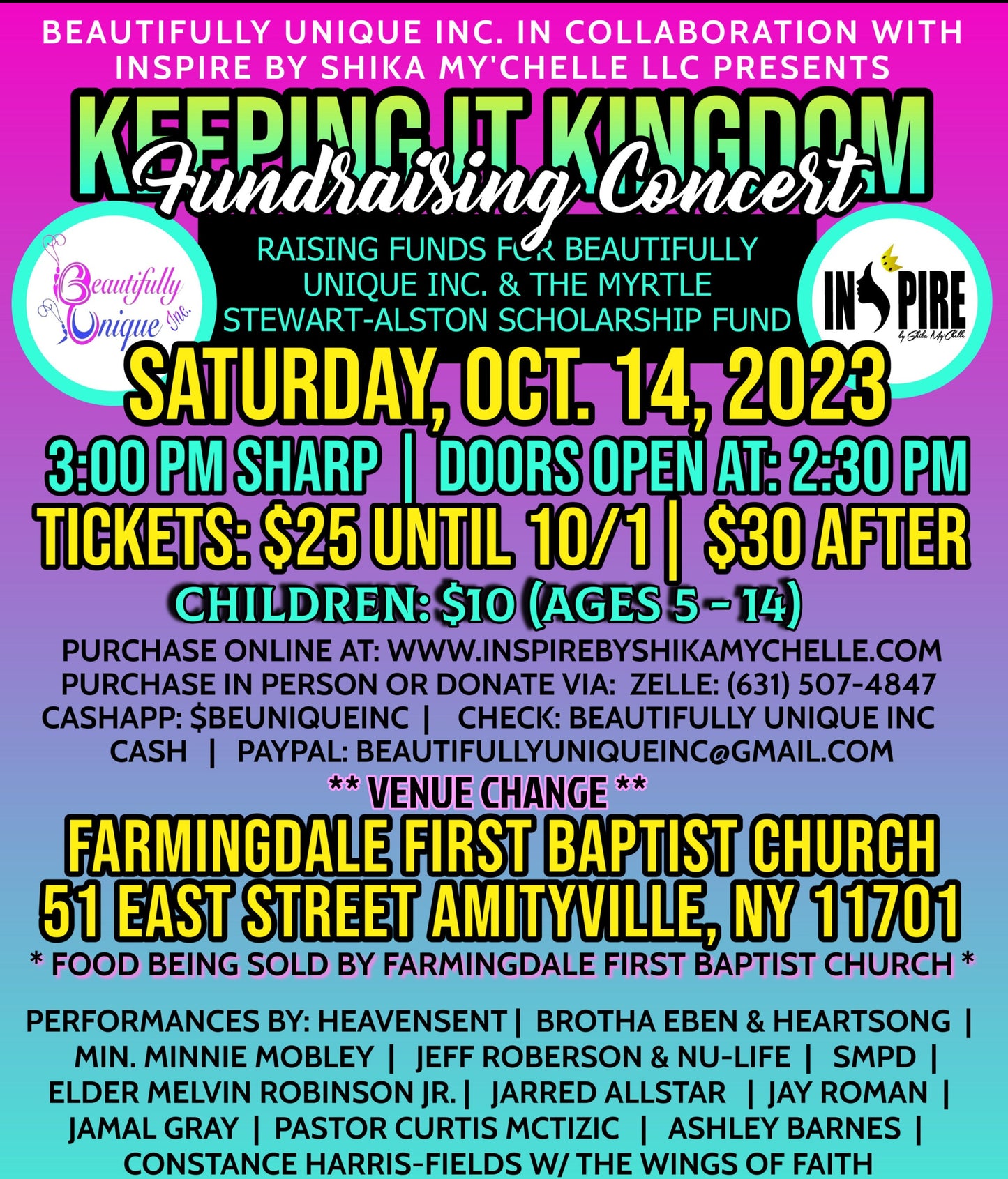 KEEPING IT KINGDOM FUNDRAISING CONCERT TICKETS