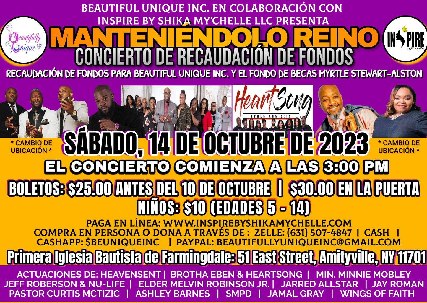 ENTRADAS PARA CONCIERTOS PARA RECAUDAR FONDOS DE KEEPING IT KINGDOM