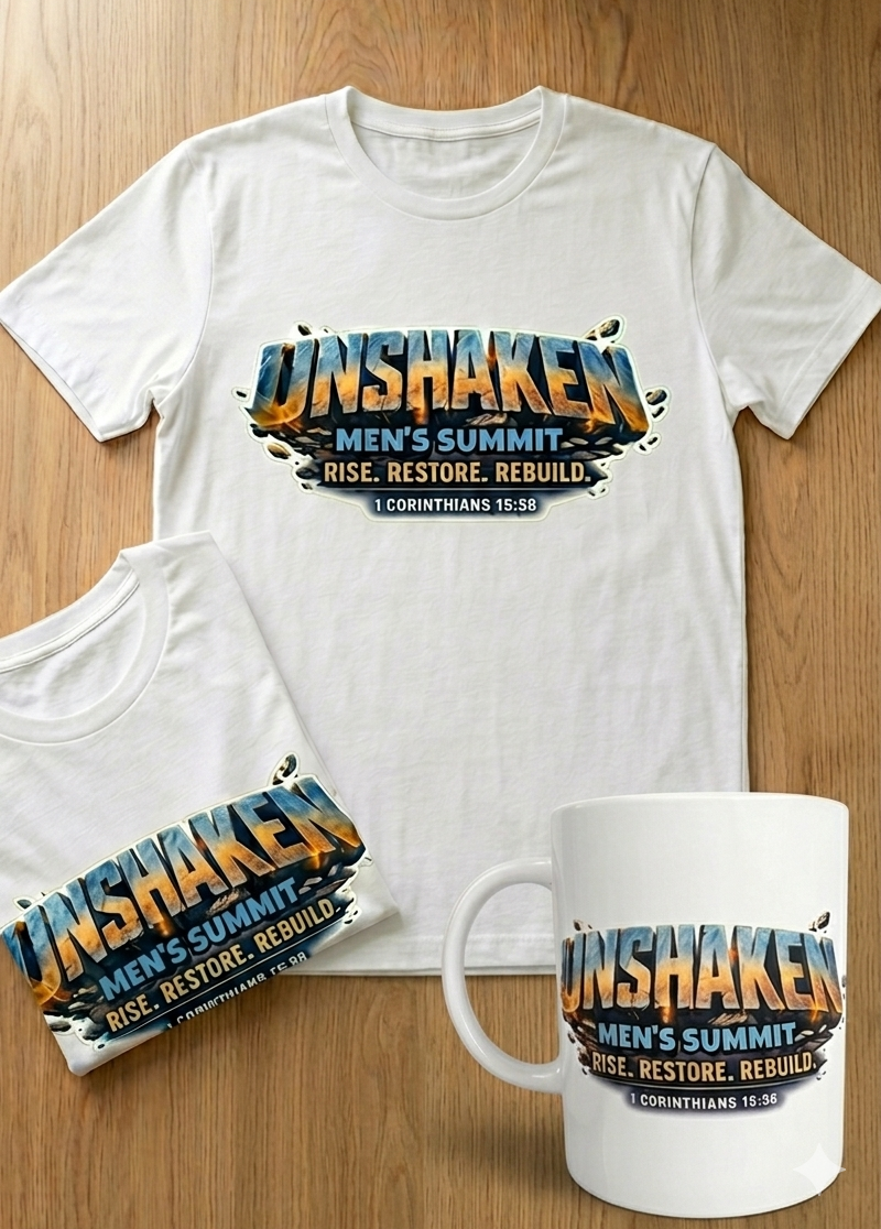 ** UNSHAKEN MEN'S SUMMIT TICKETS & MERCH **