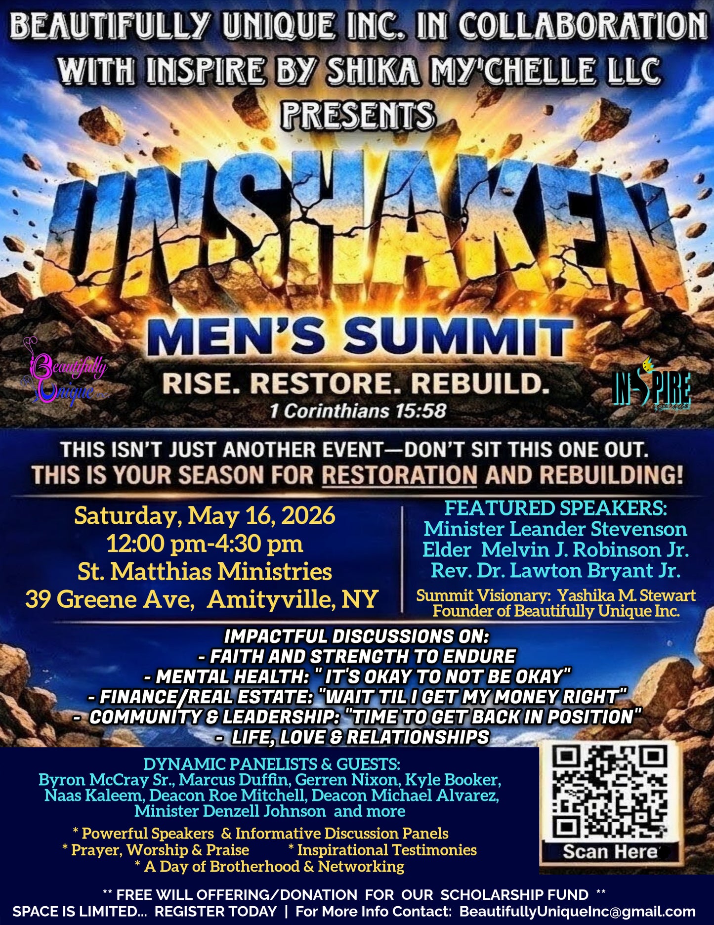 ** UNSHAKEN MEN'S SUMMIT TICKETS & MERCH **